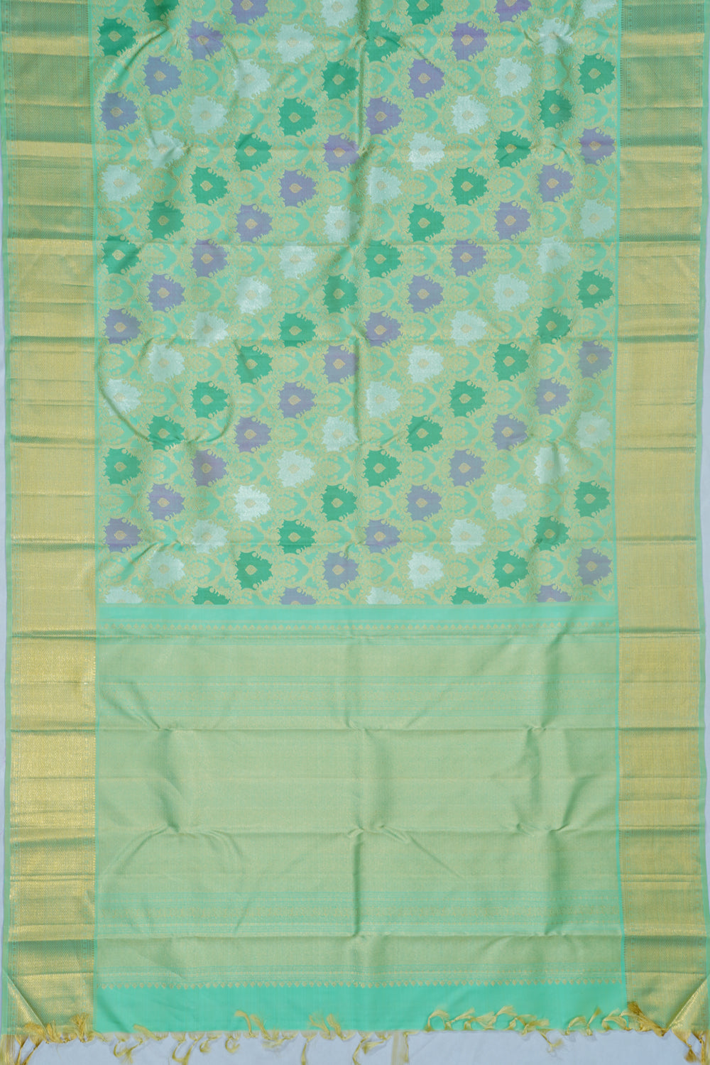 Kanchipuram Silk Brocade Green Saree