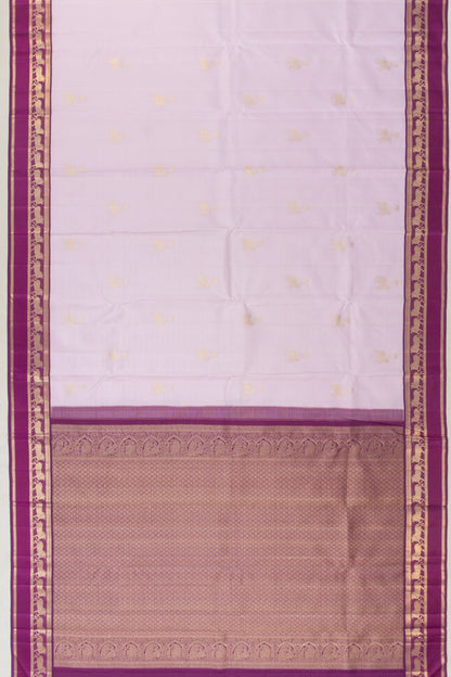 Kanchipuram Silk Pichwai Butta Lavender Saree