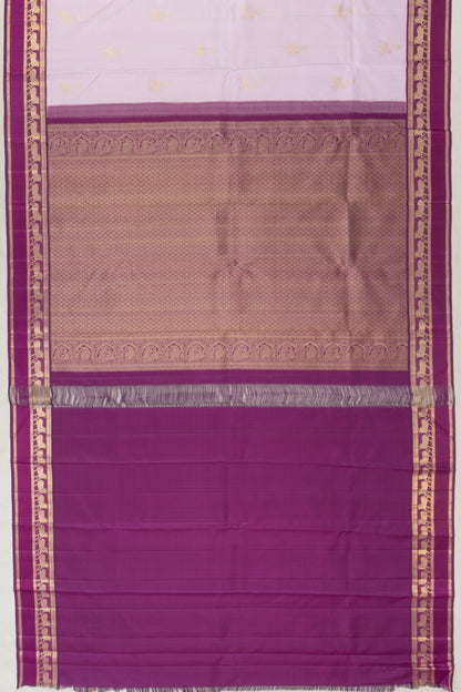 Kanchipuram Silk Pichwai Butta Lavender Saree