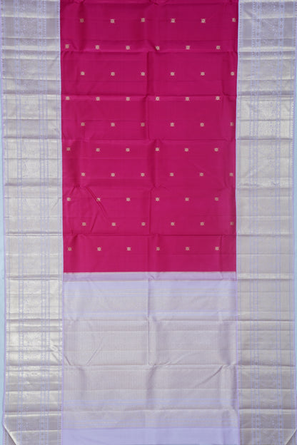 Kanchipuram Silk Butta Rani Pink Saree