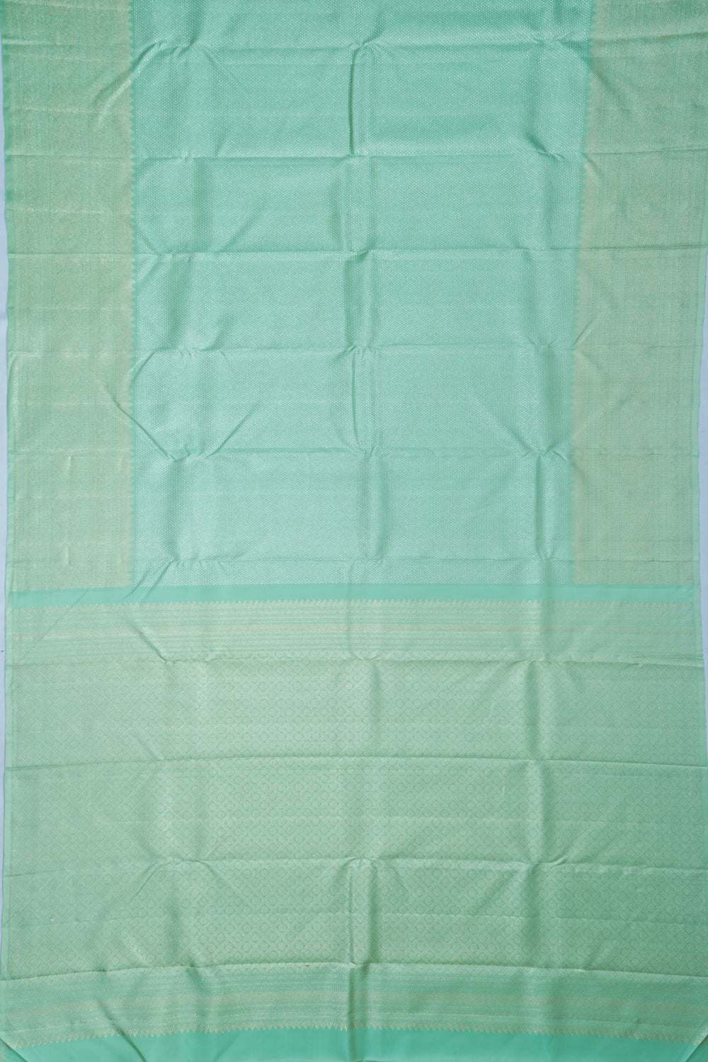 Kanchipuram Silk Brocade Sea Green Saree