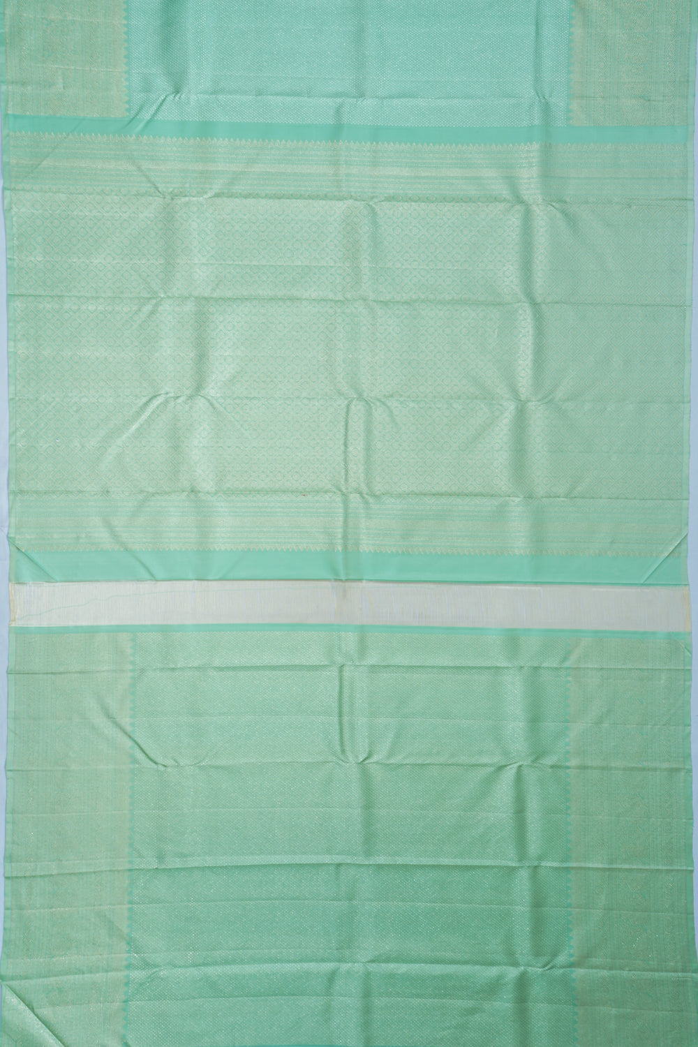 Kanchipuram Silk Brocade Sea Green Saree