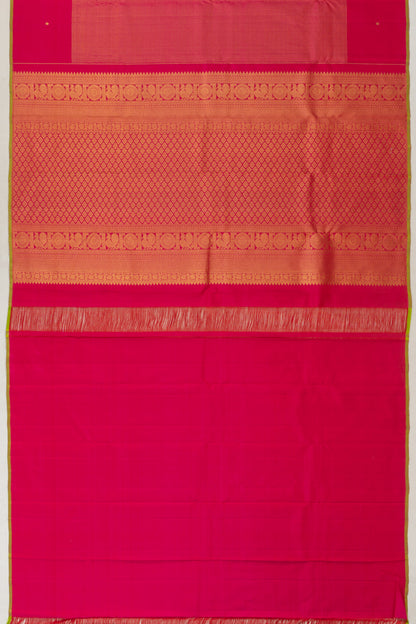 Kanchipuram Silk Checks Pink Saree