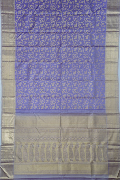 Kanchipuram Silk Vanasingaram Jaal Violet Saree