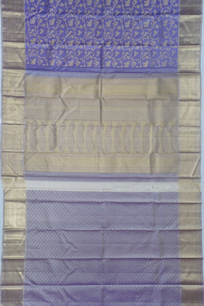Kanchipuram Silk Vanasingaram Jaal Violet Saree