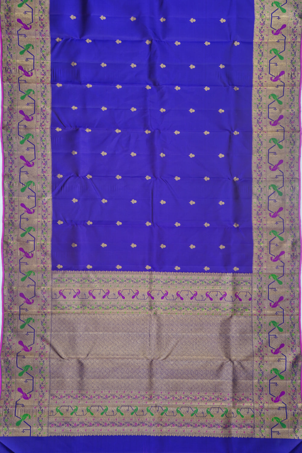 Classic Kanchipuram Silk Butta Blue Saree