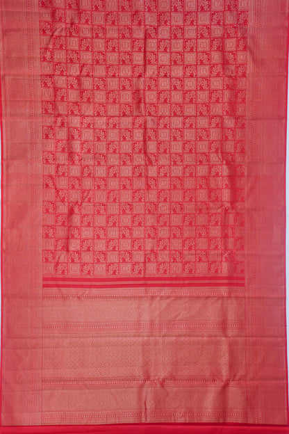 Taranga Kanchi Silk Brocade Red Saree