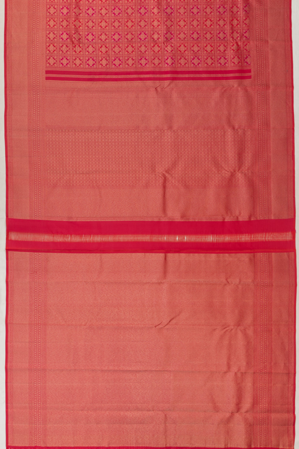 Taranga Kanchi Silk Brocade Redish Pink Saree