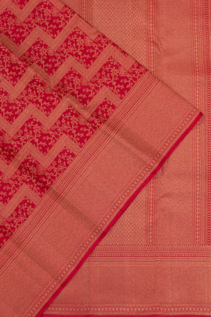 Taranga Kanchi Silk Brocade Red Saree