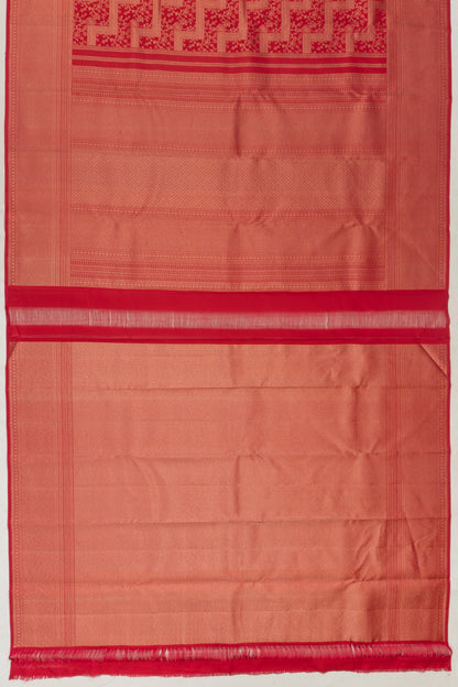 Taranga Kanchi Silk Brocade Red Saree
