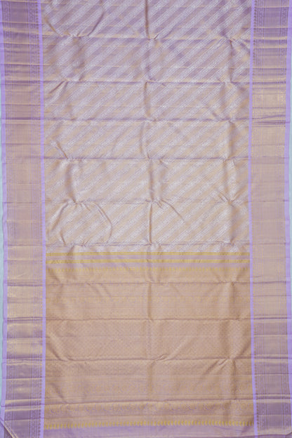 Kanchipuram Silk Tissue Brocade Lavender Saree