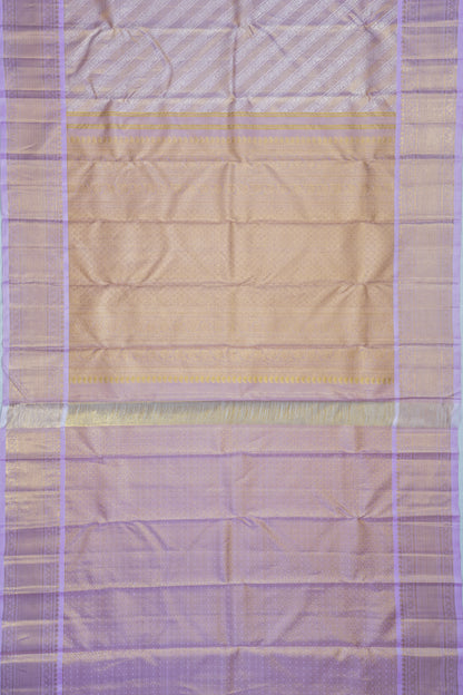 Kanchipuram Silk Tissue Brocade Lavender Saree