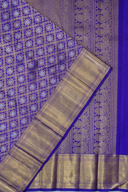 Kanchipuram Silk Brocade Violet Saree