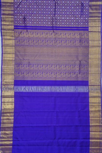 Kanchipuram Silk Brocade Violet Saree