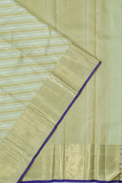 Kanchipuram Silk Brocade Pista Green Saree