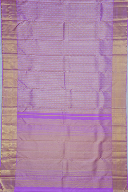 Kanchipuram Silk Tissue Brocade Lavender Saree