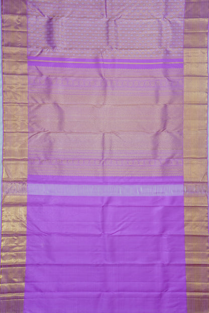 Kanchipuram Silk Tissue Brocade Lavender Saree