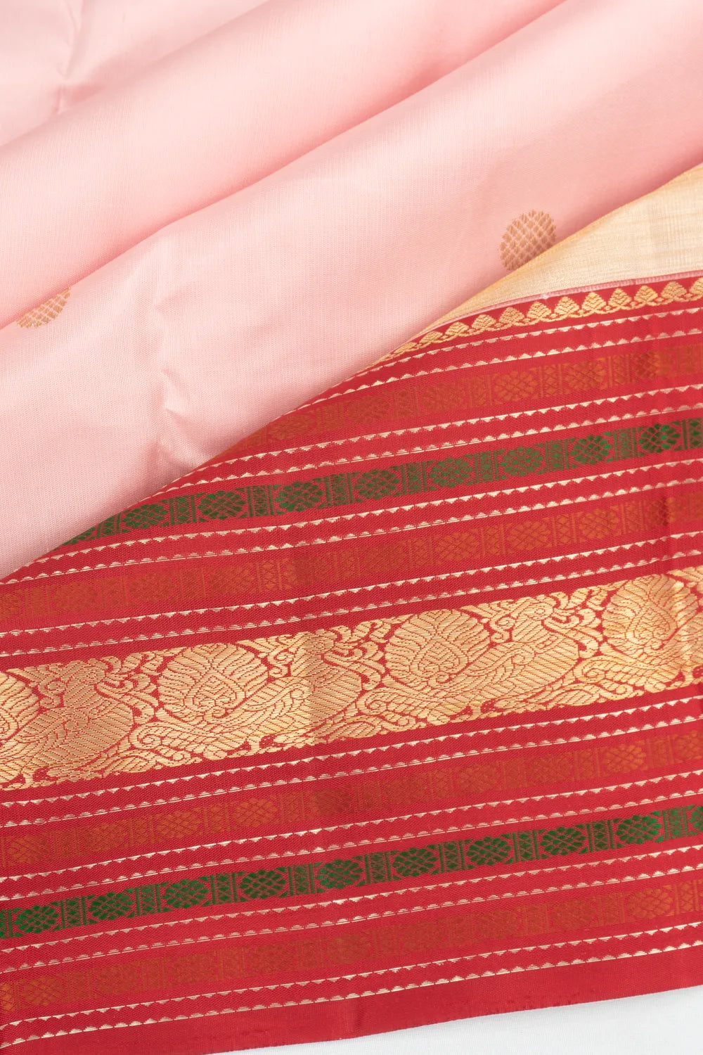 Kanchipuram Silk Butta Baby Pink Saree