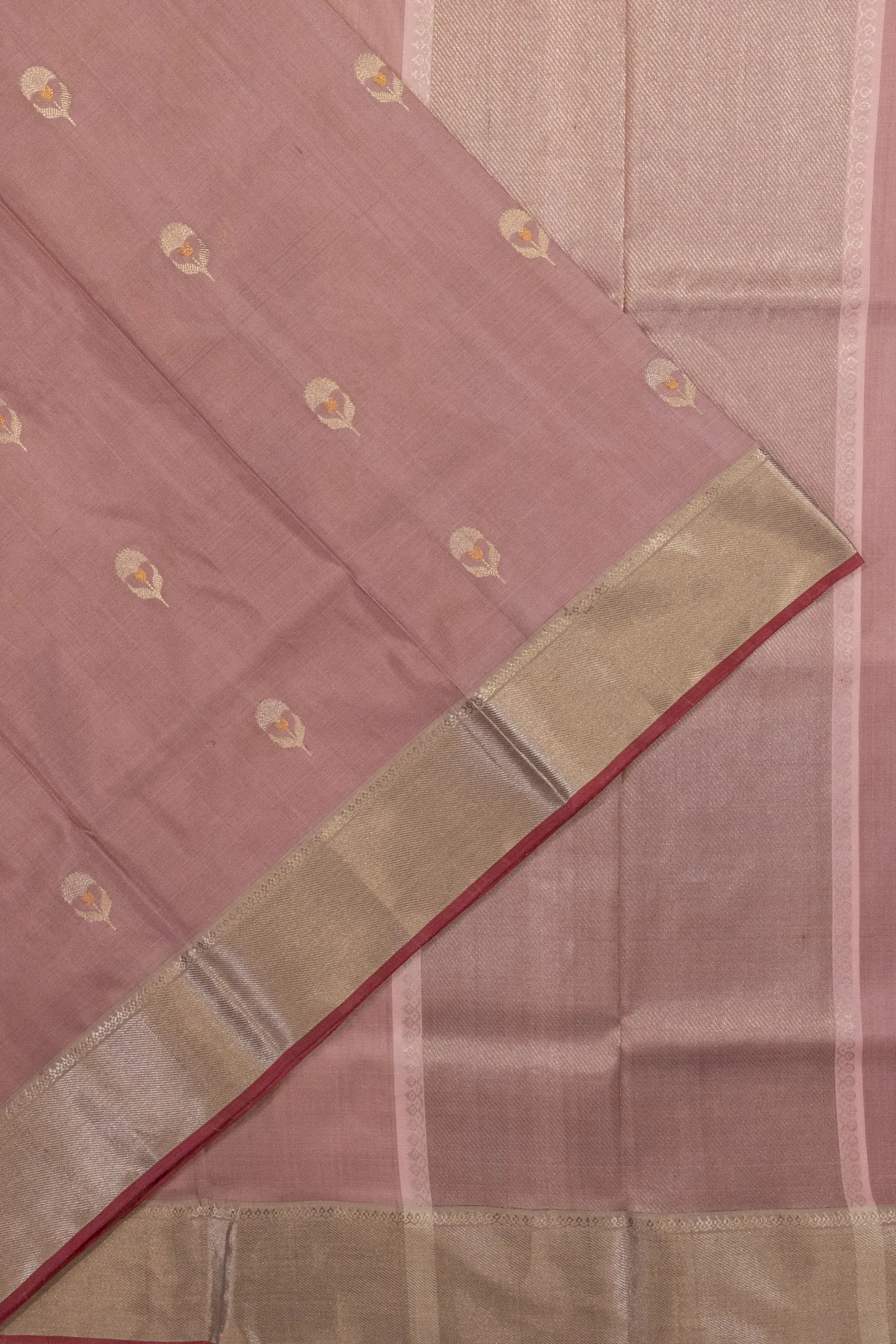 Chanderi Silk Butta Lavender Saree