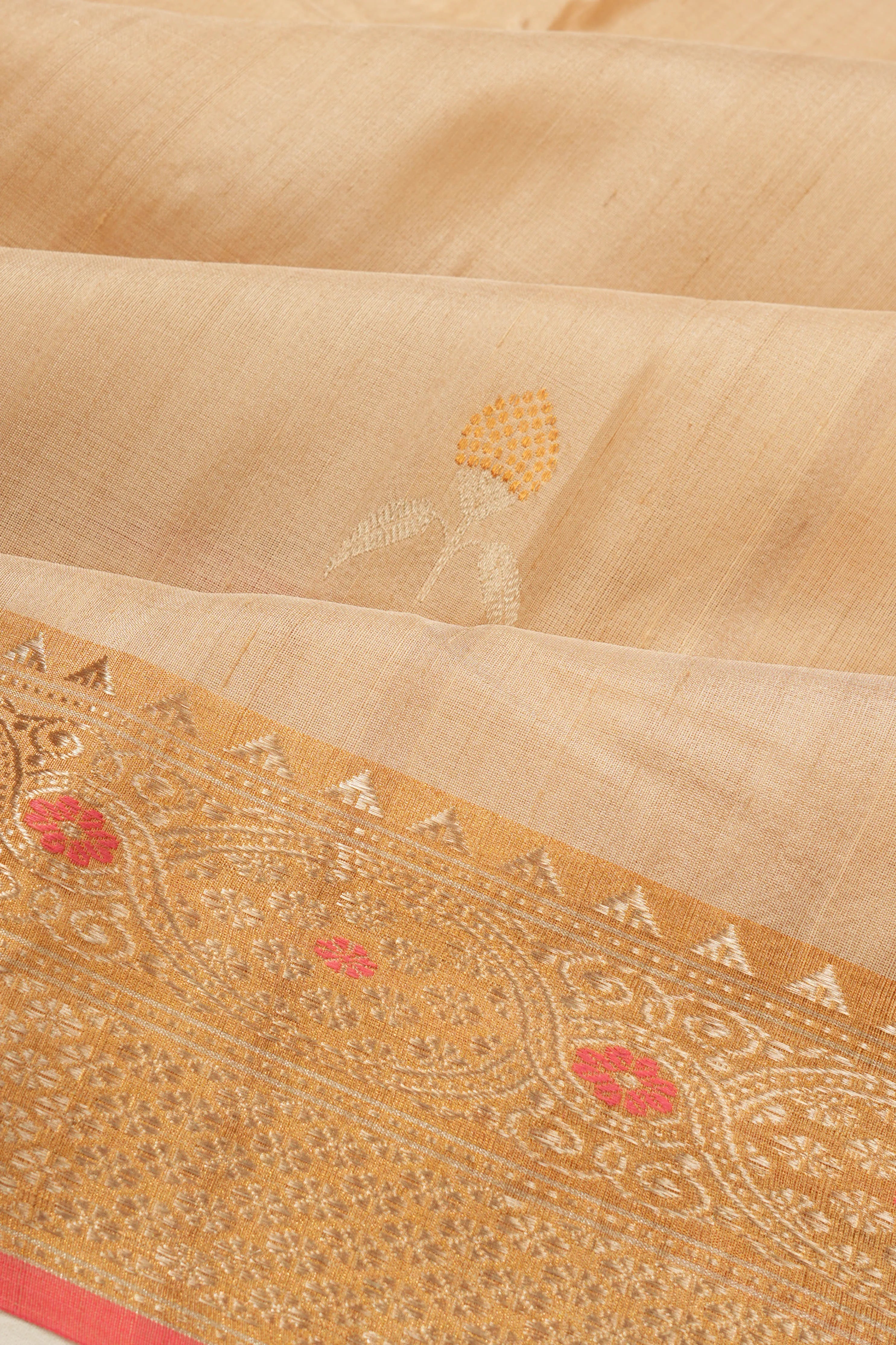 Banarasi Katan Silk Butta Beige Saree