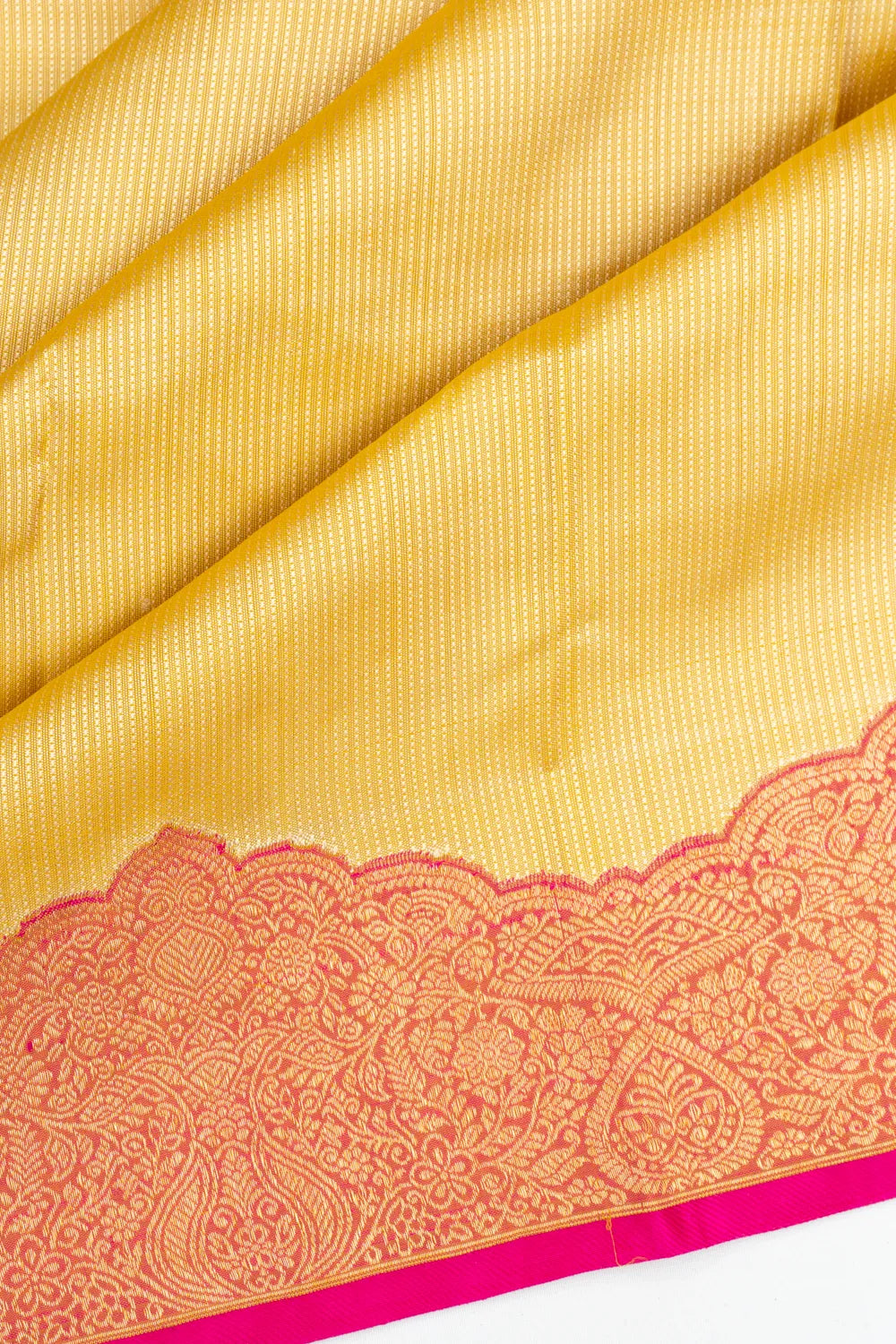 Kanchipuram Silk Brocade Cream Saree