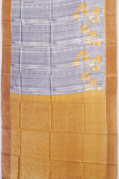 Kankatala Tussar Printed Grey Saree g2