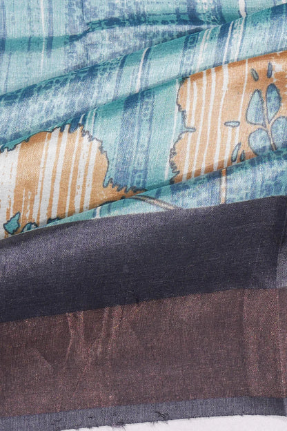 Kankatala Tussar Printed Pastel Blue Saree g2