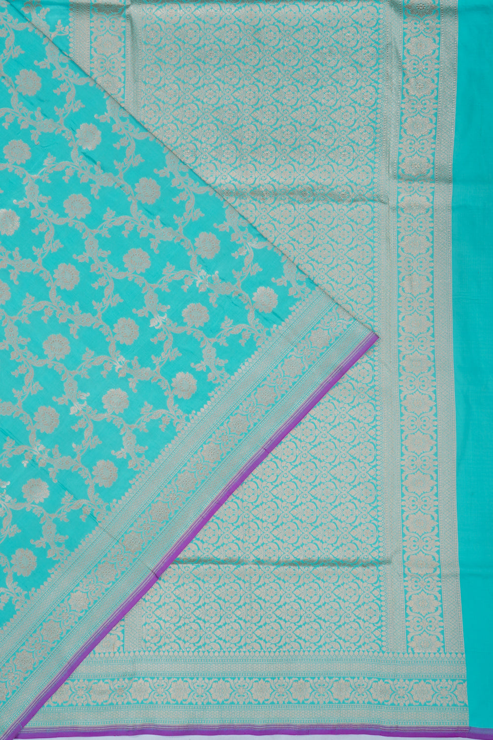 Banarasi Silk Jaal Sky Blue Saree