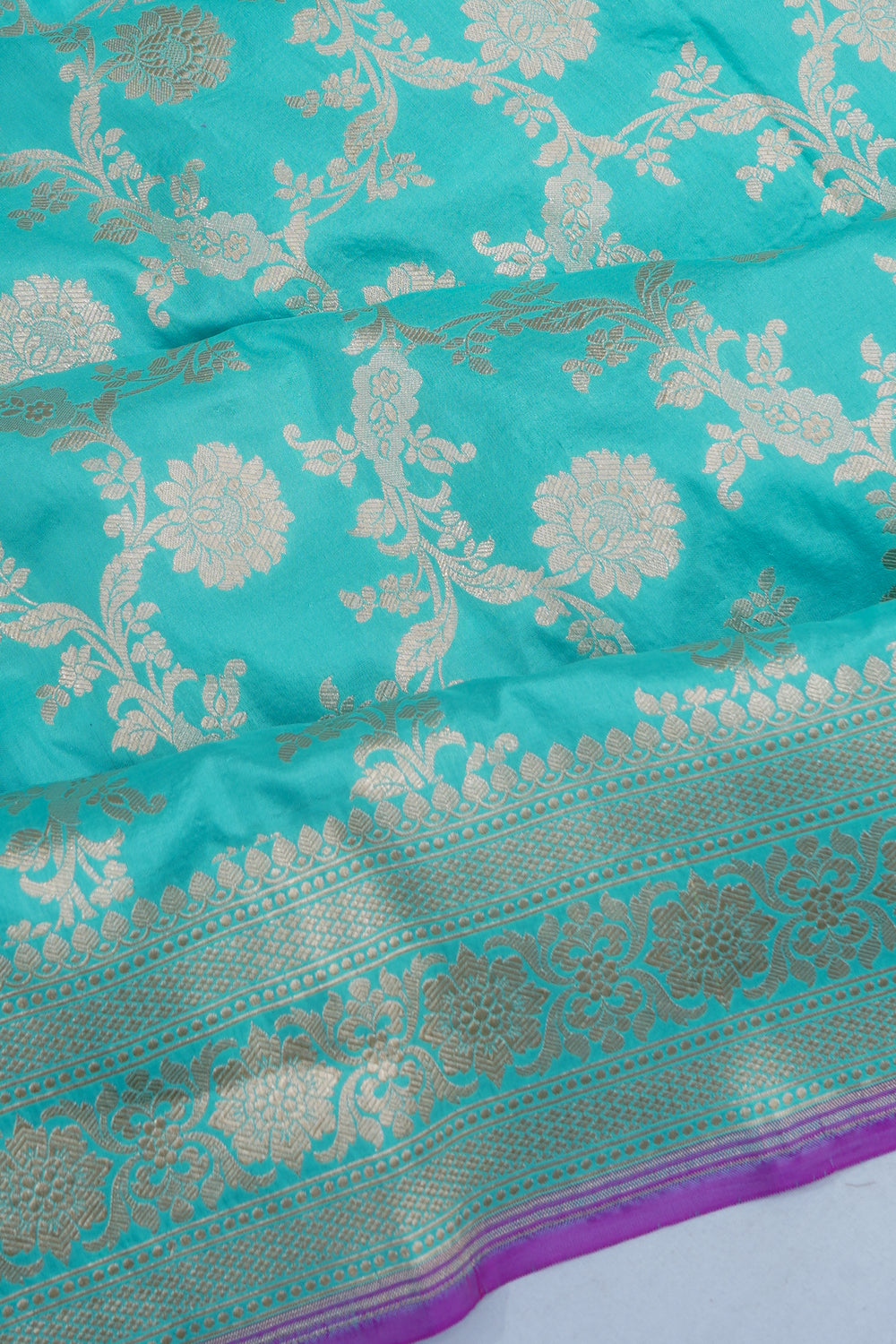 Banarasi Silk Jaal Sky Blue Saree