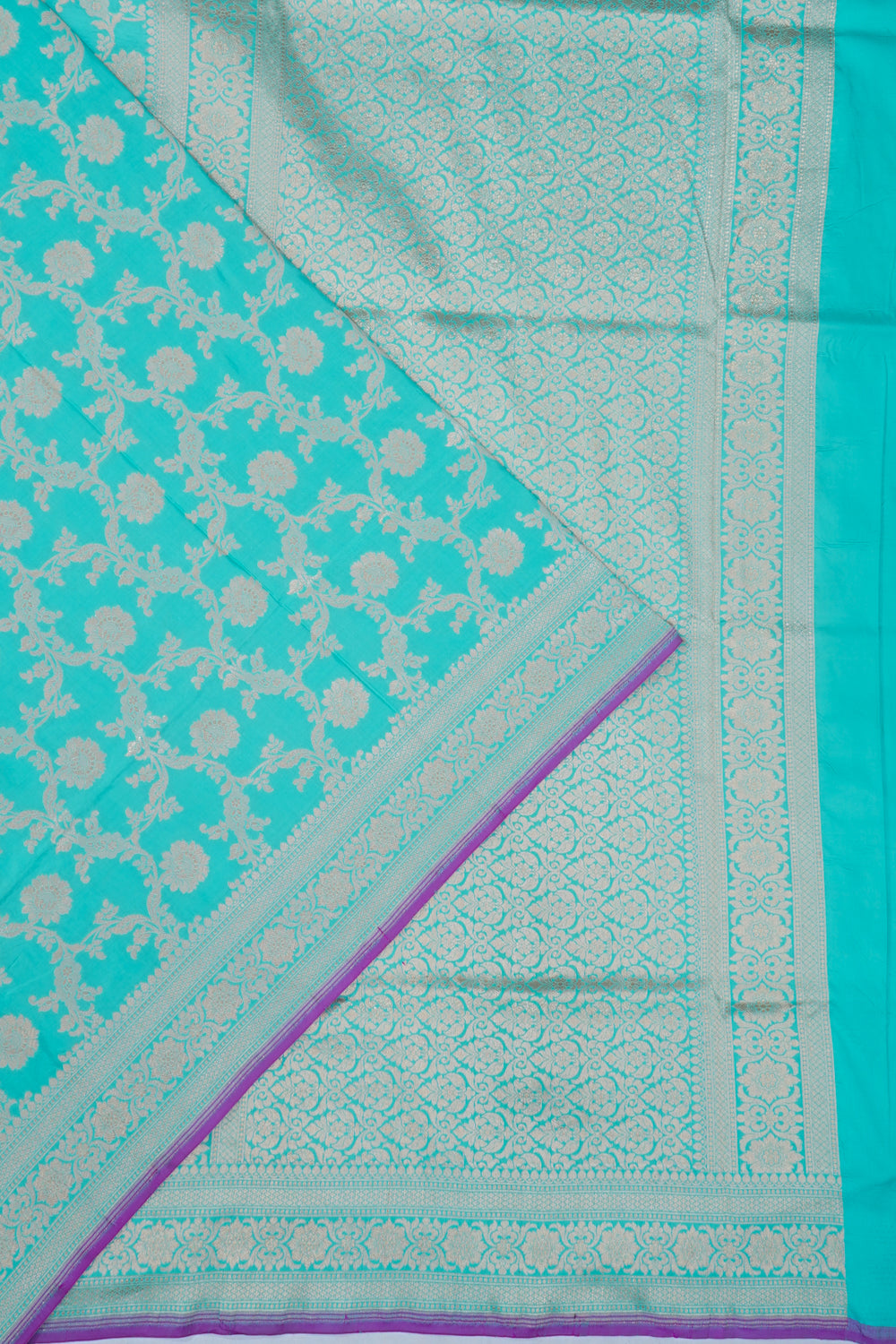 Banarasi Silk Jaal Sky Blue Saree