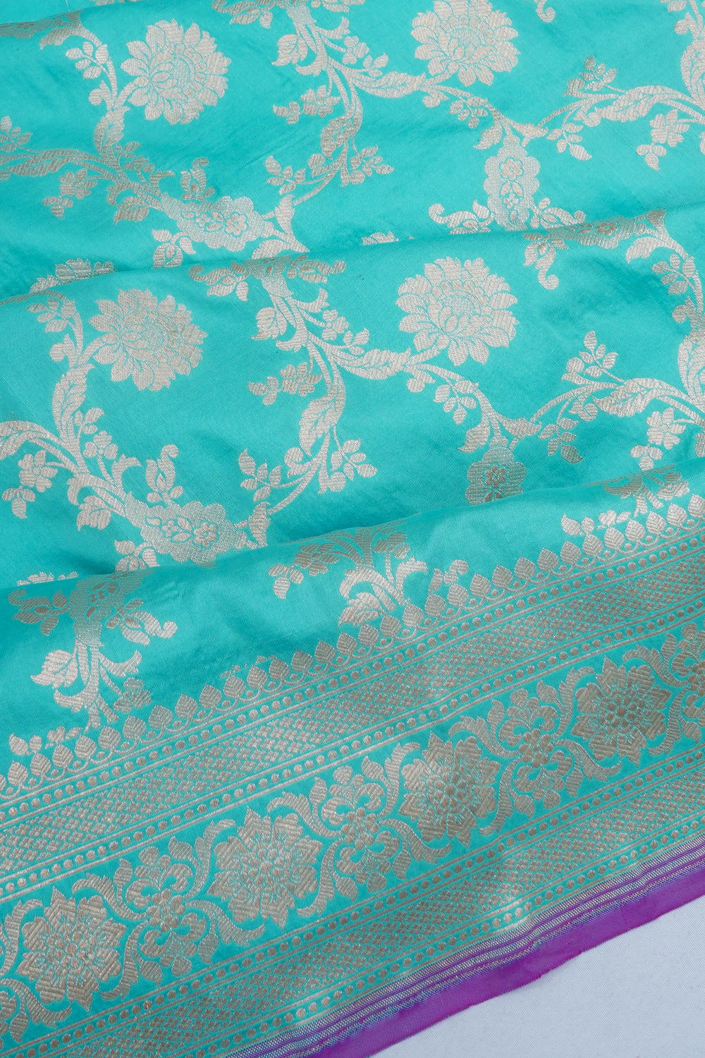 Banarasi Silk Jaal Sky Blue Saree