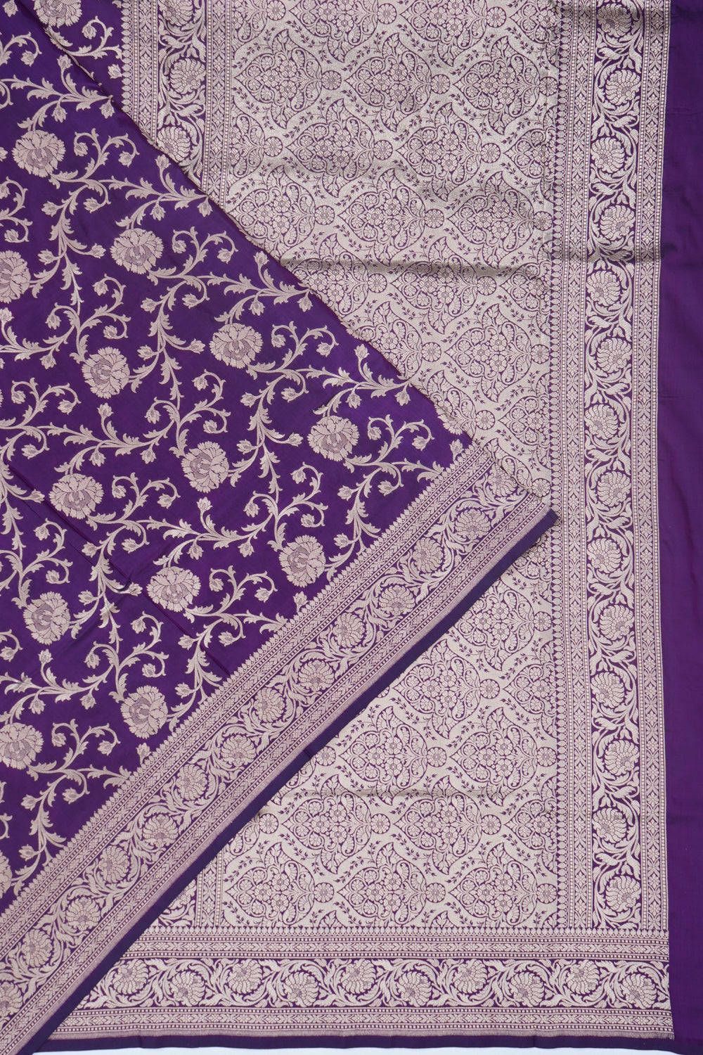 Banarasi Silk Jaal Purple Saree