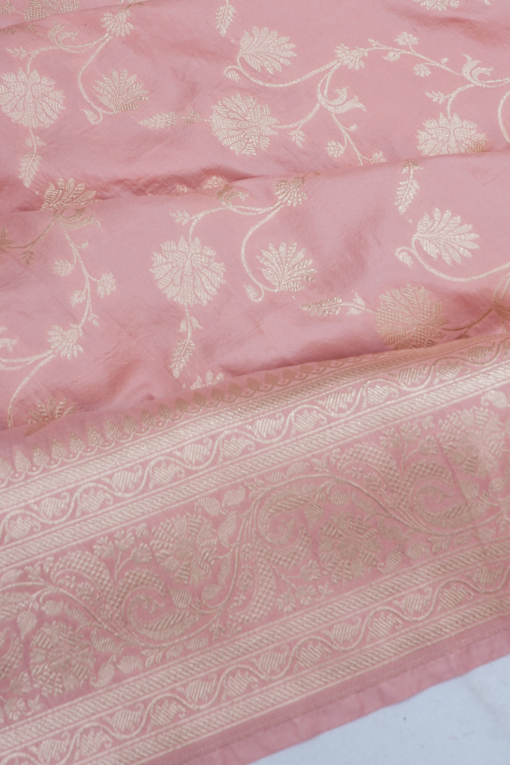 Banarasi Silk Jaal Baby Pink Saree