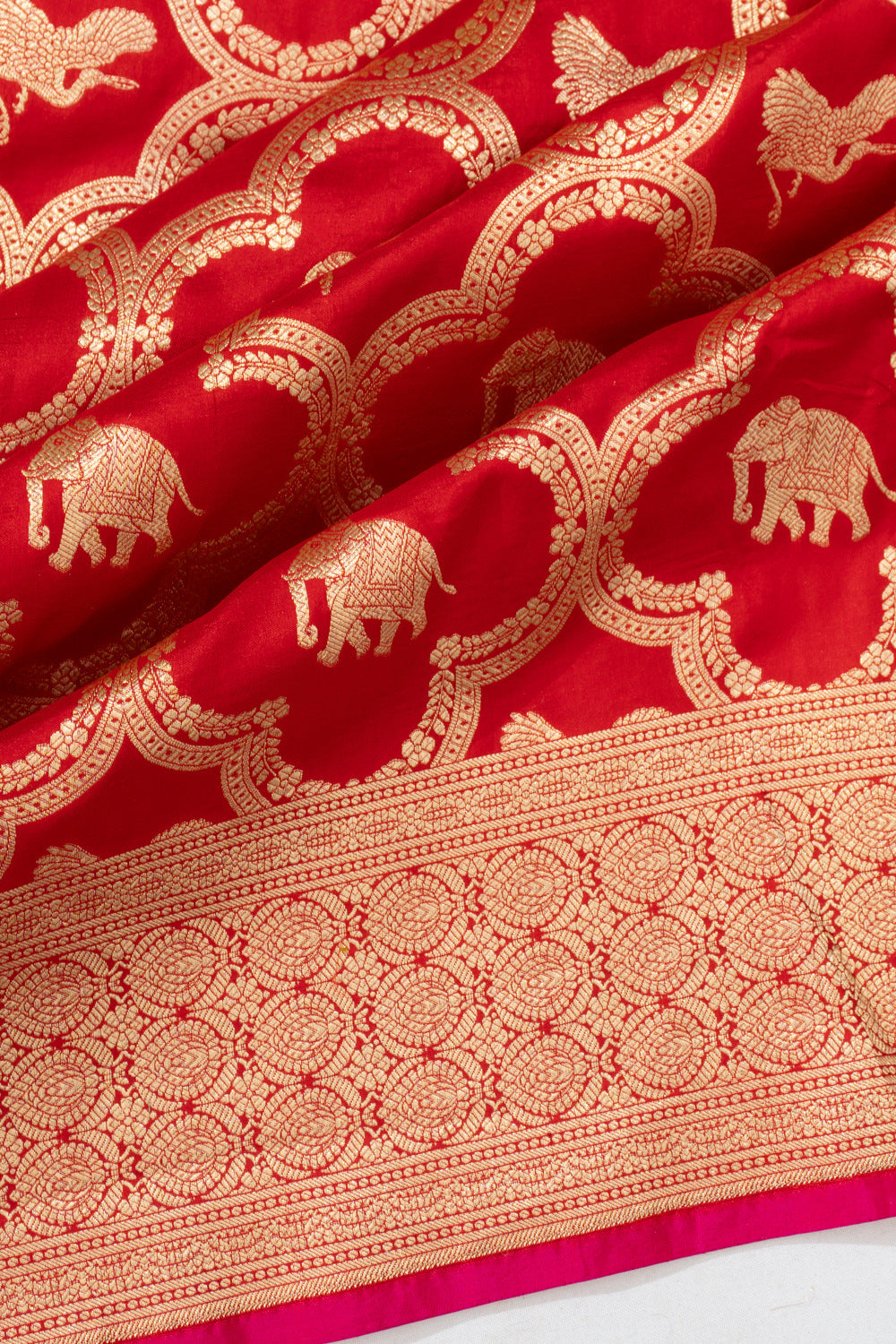 Banarasi Silk Brocade Red Saree