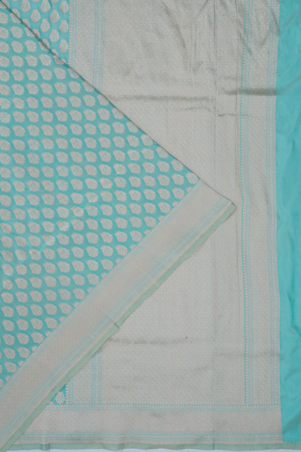 Banarasi Silk Brocade Sky Blue Saree