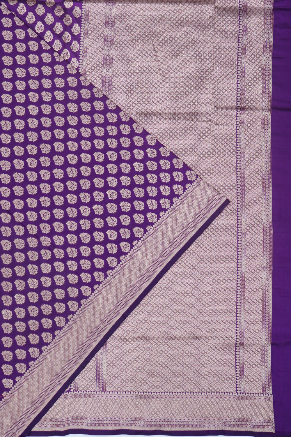 Banarasi Silk Brocade Violet Saree