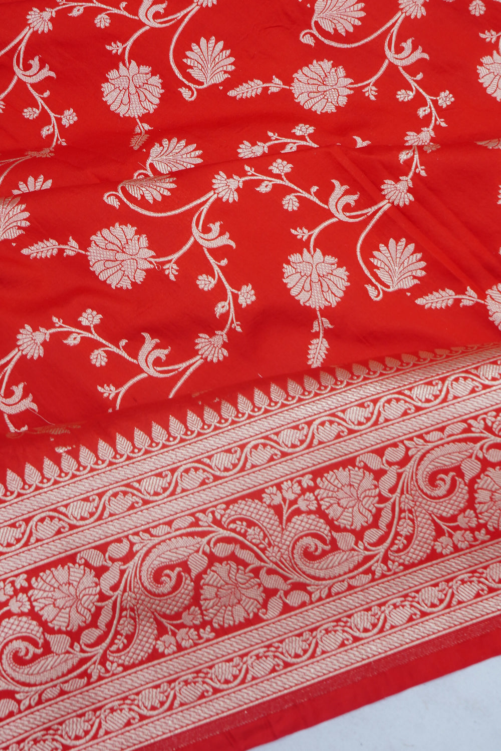 Banarasi Silk Brocade Red Saree