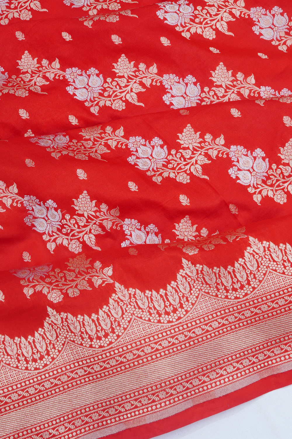 Banarasi Silk Brocade Red Saree