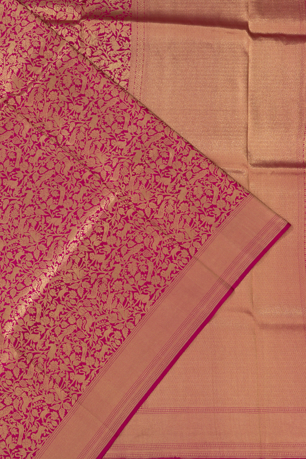 Banarasi Silk Shikargah Brocade Pink Saree