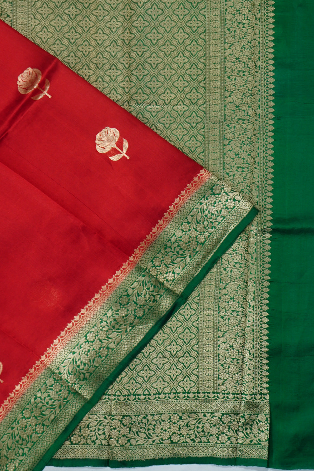Banarasi Katan Silk Butta Red Saree