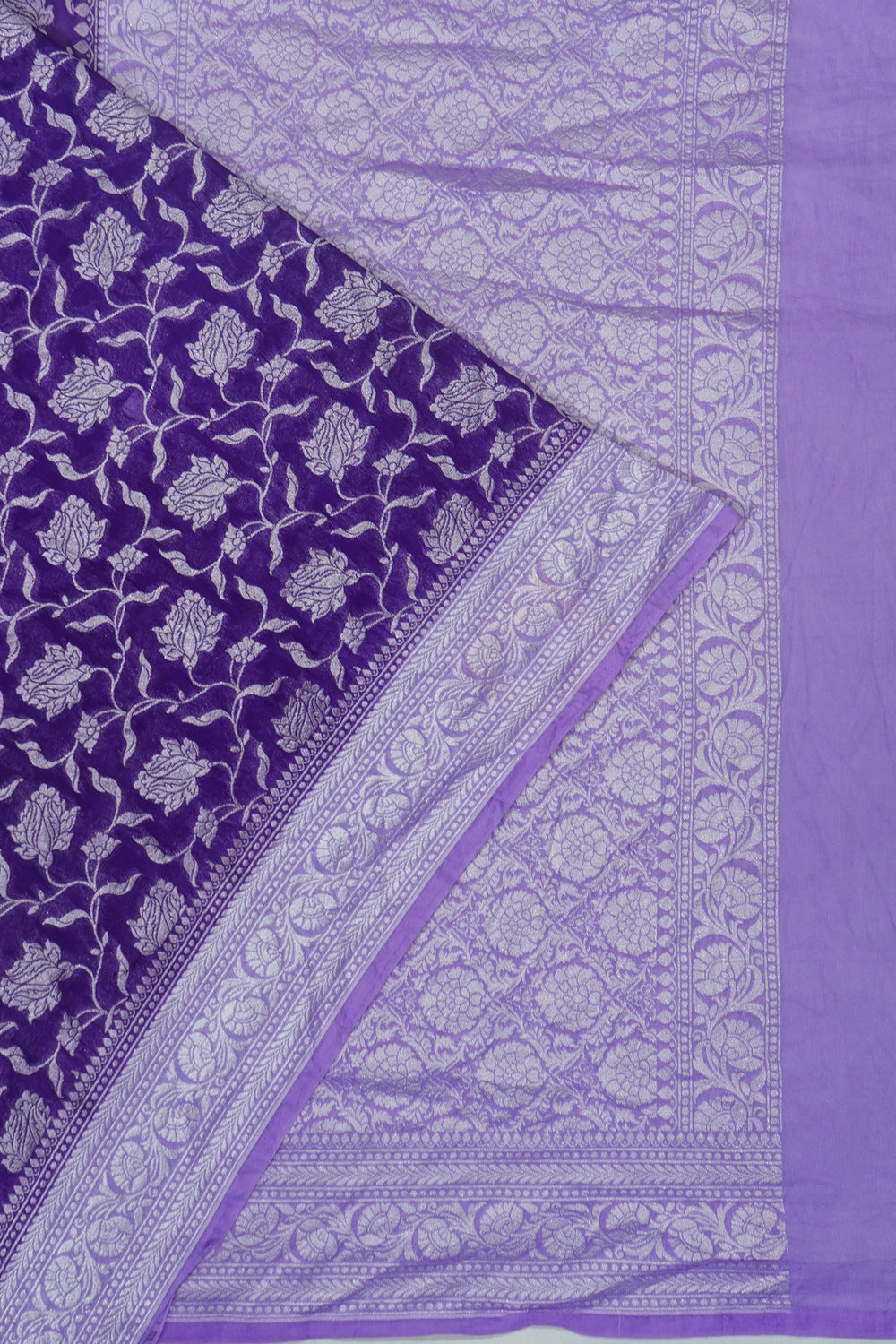Banarasi Georgette Jaal Violet Saree