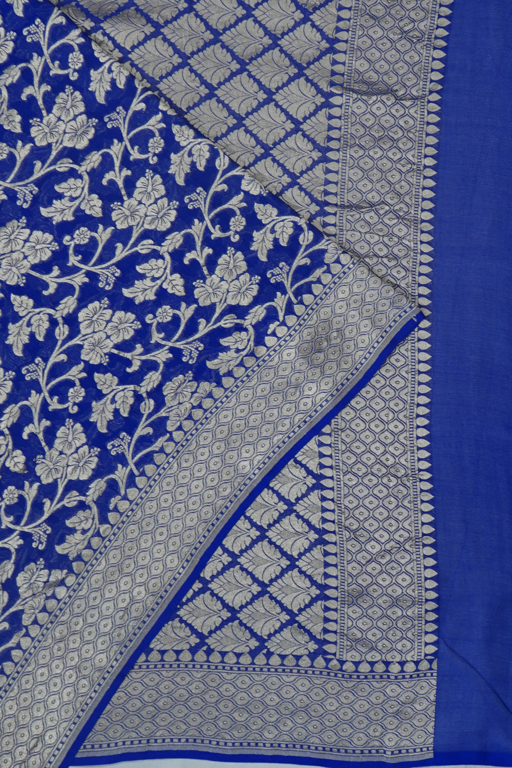 Banarasi Georgette Jaal Royal Blue Saree