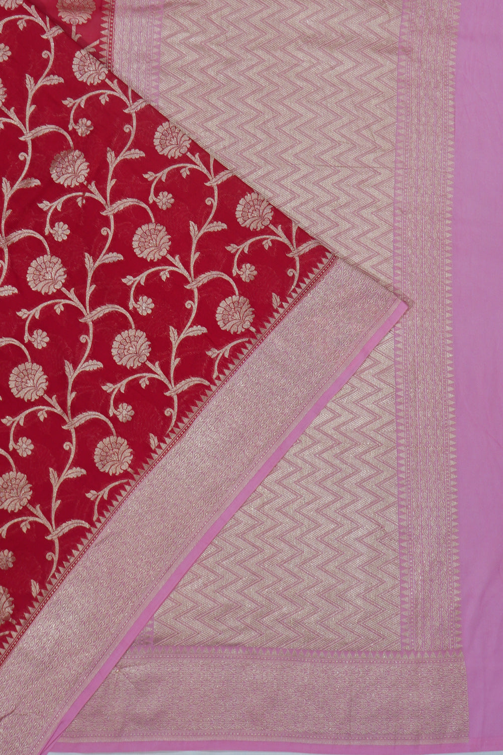 Banarasi Georgette Jaal Pink Saree