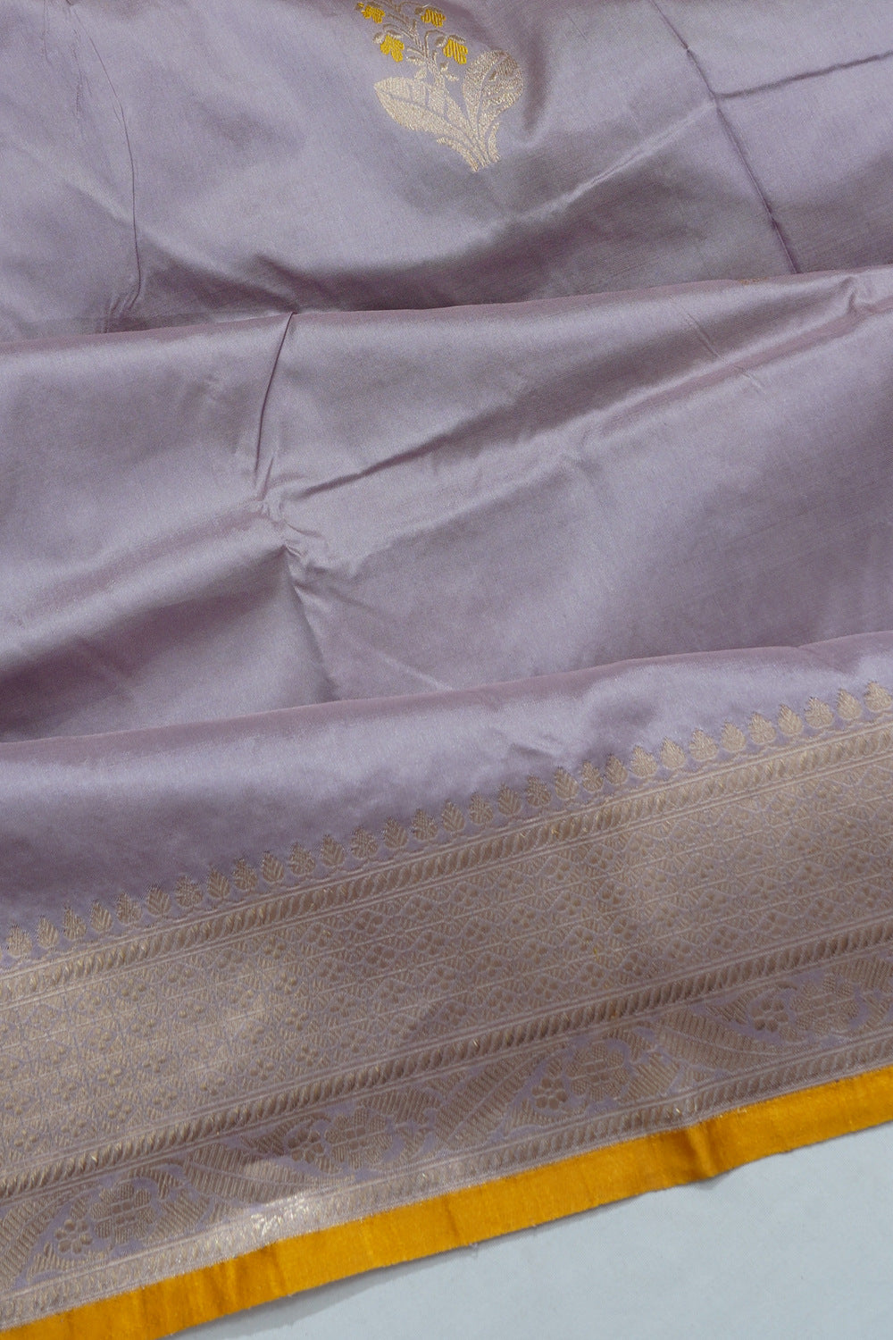 Banarasi Katan Silk Butta Lilac Saree