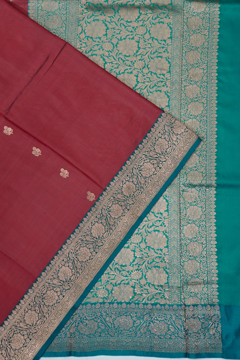 Banarasi Katan Silk Butta Red Saree