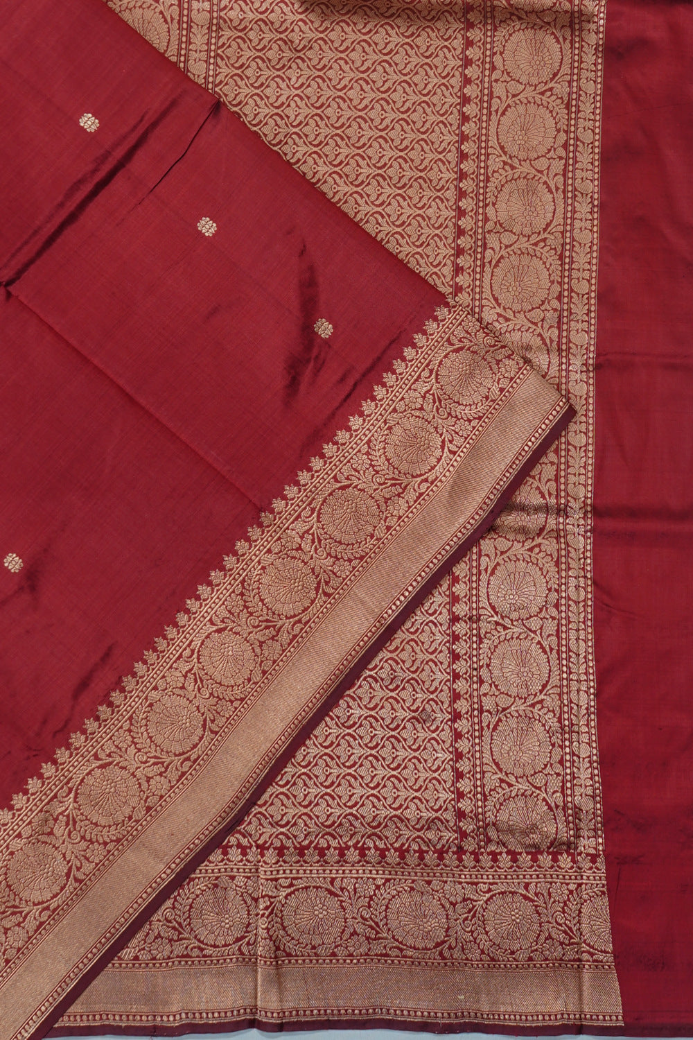 Banarasi Katan Silk Butta Maroon Saree