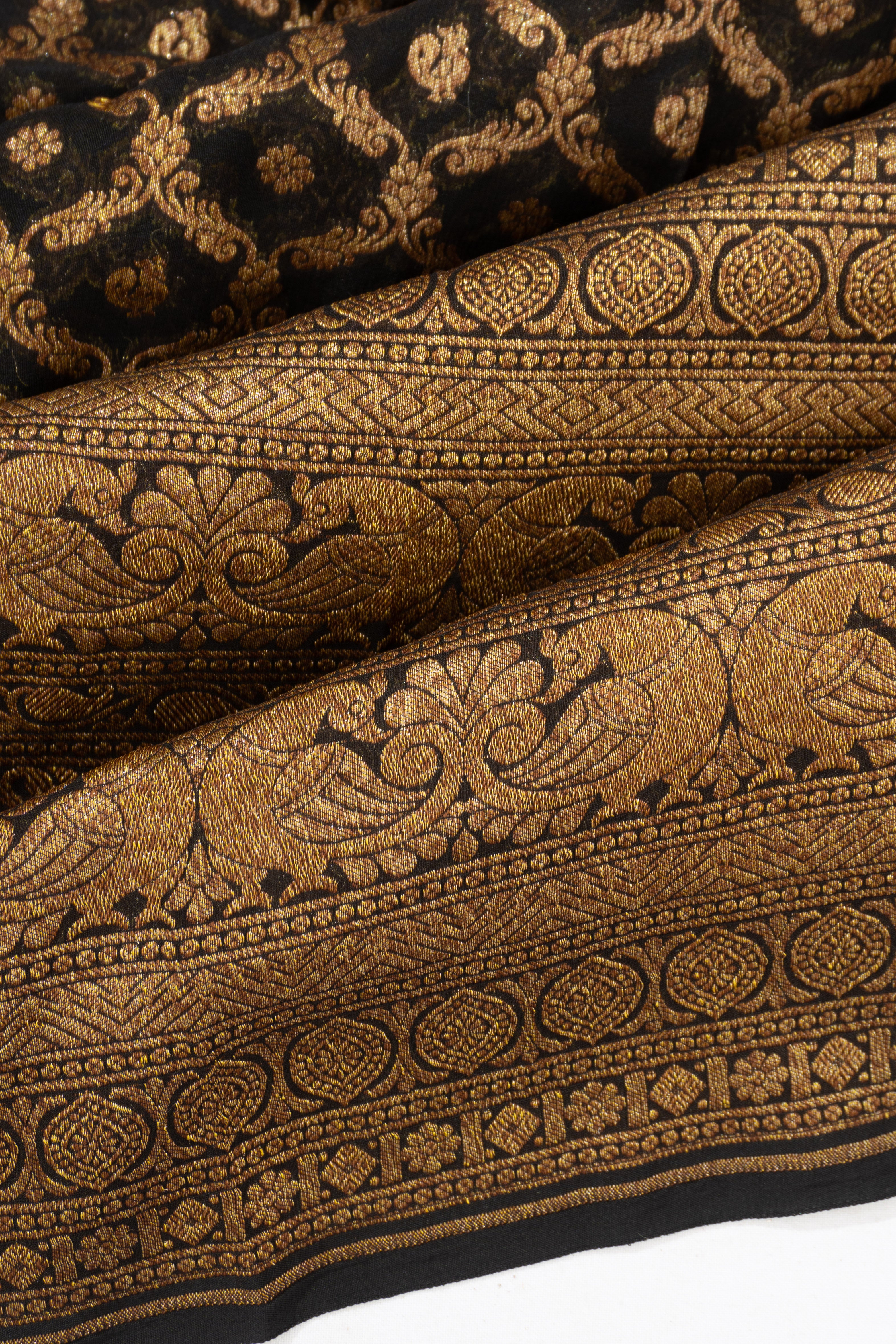 Banarasi Georgette Jaal And Butta Black Saree