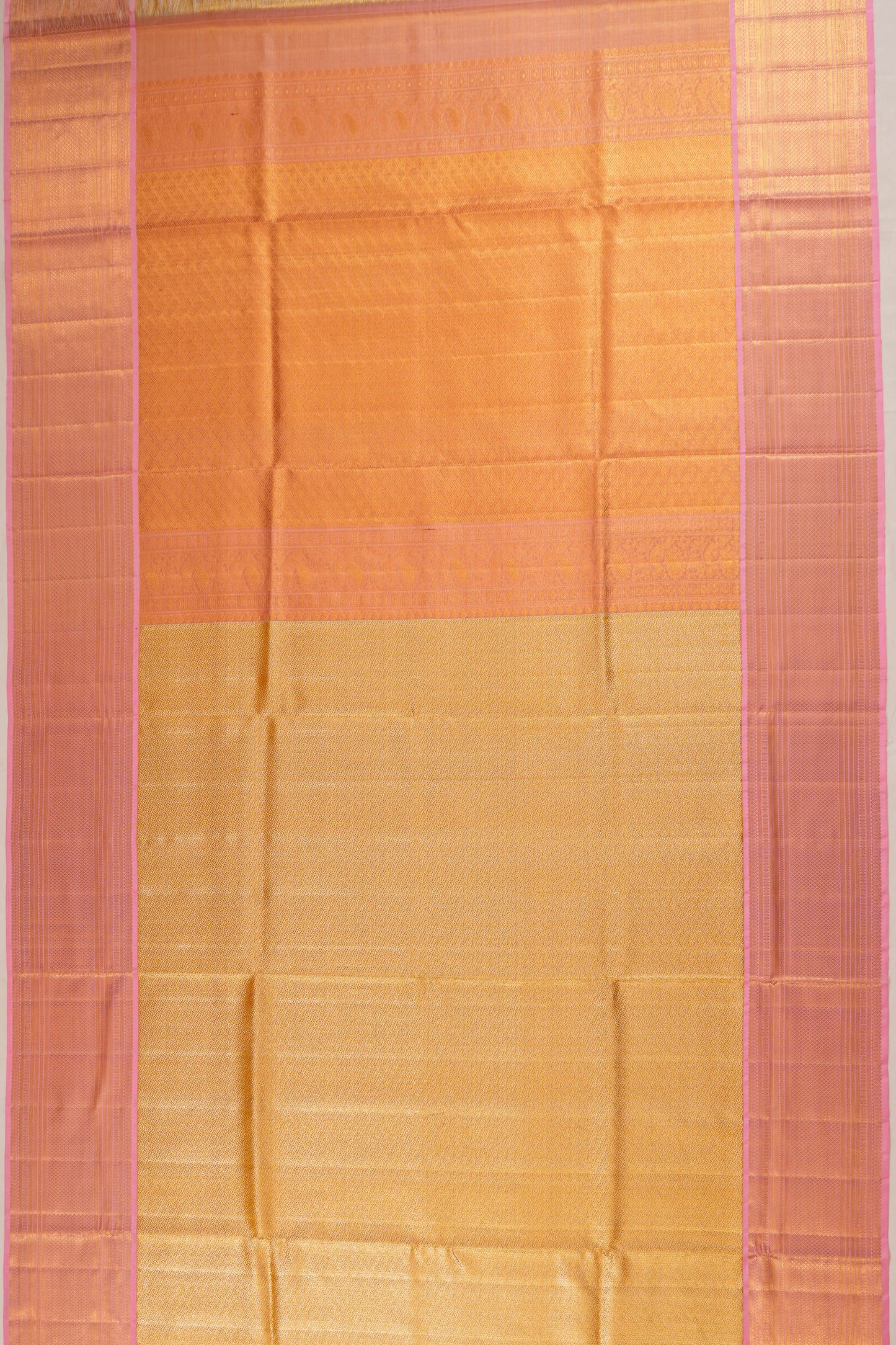 Kanchipuram Silk Tissue Brocade Gold Saree