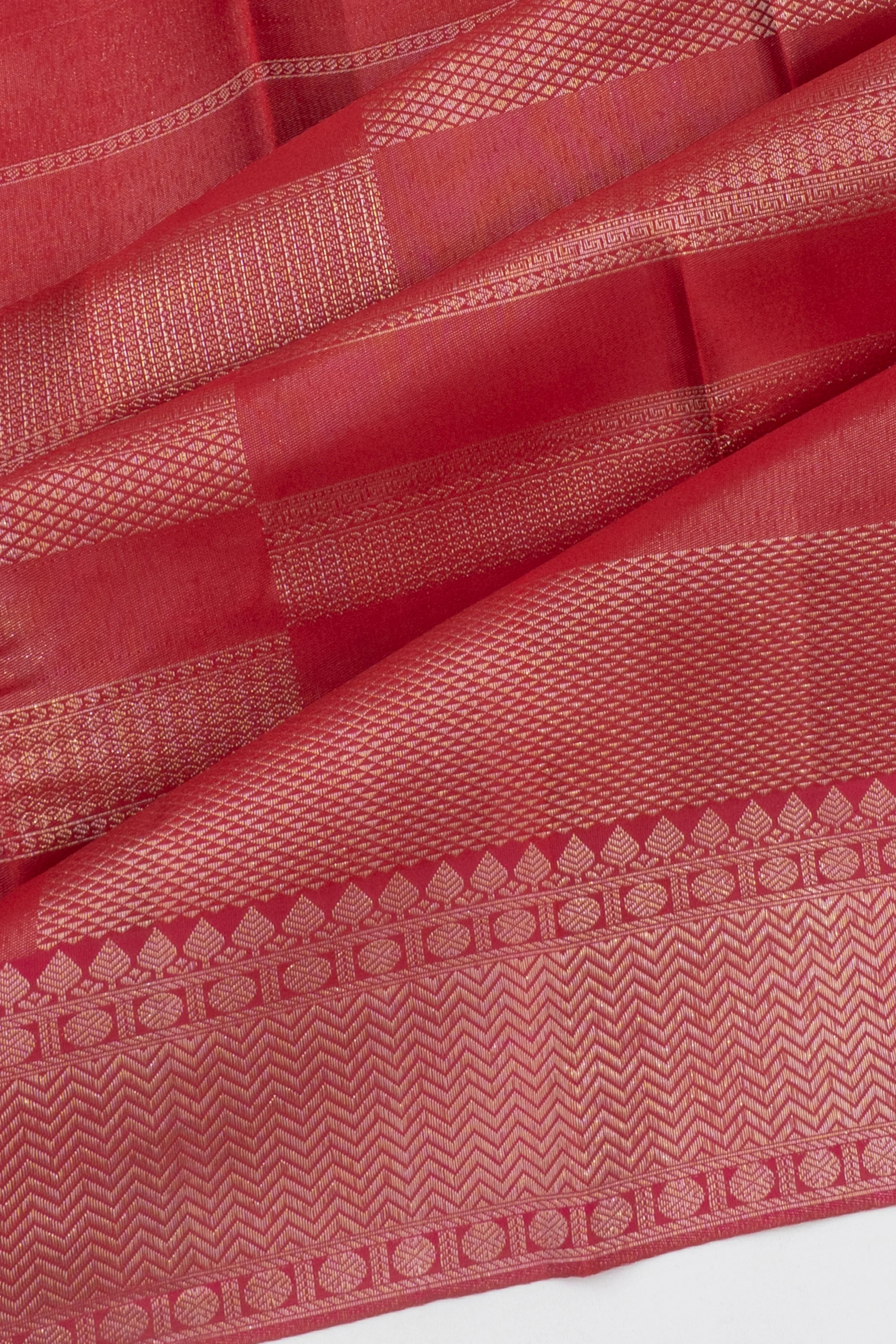Antique Zari Kanchipuram Silk Brocade Maroon Saree