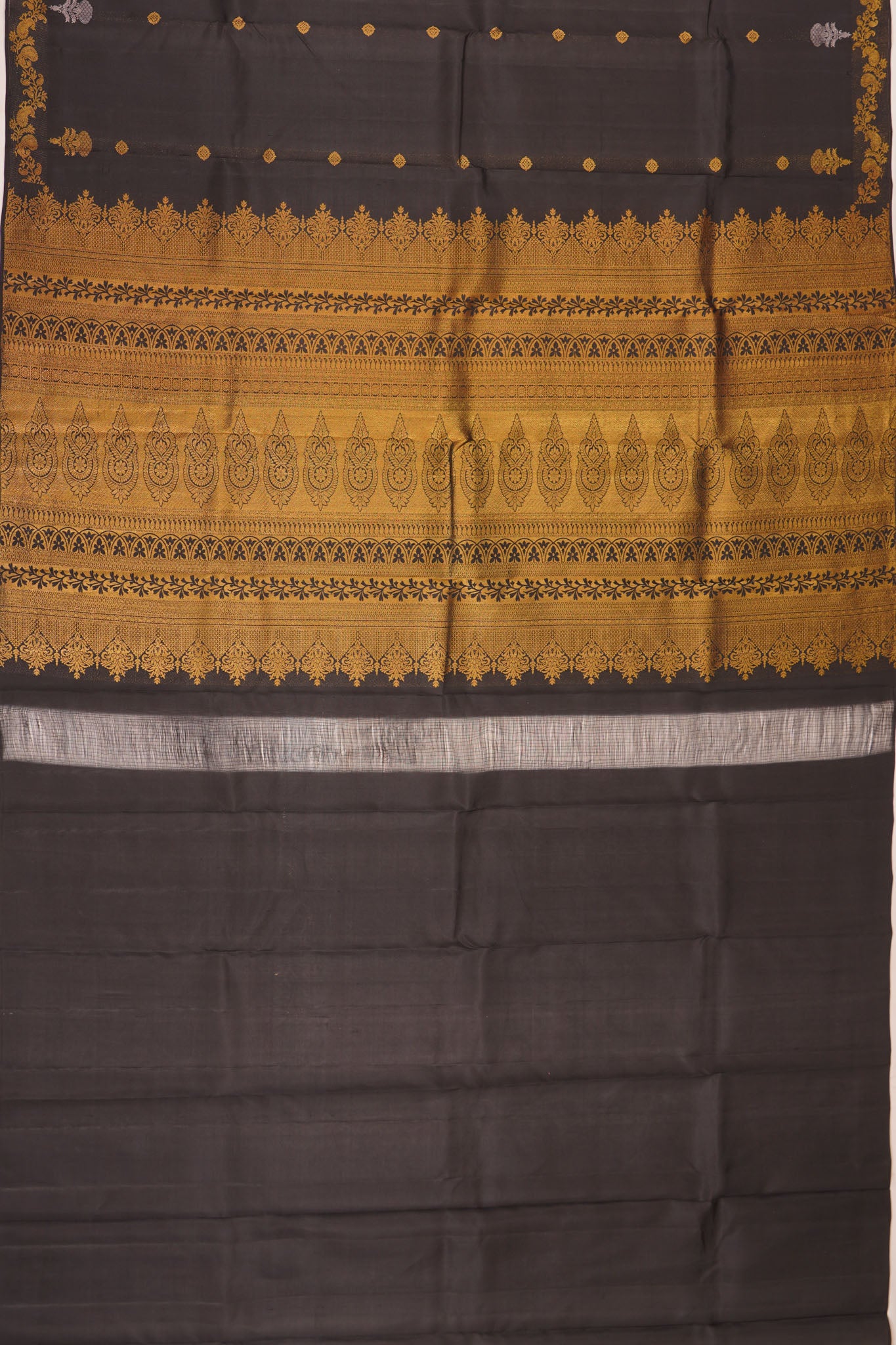 Taranga Kanchi Silk Butta Black Saree